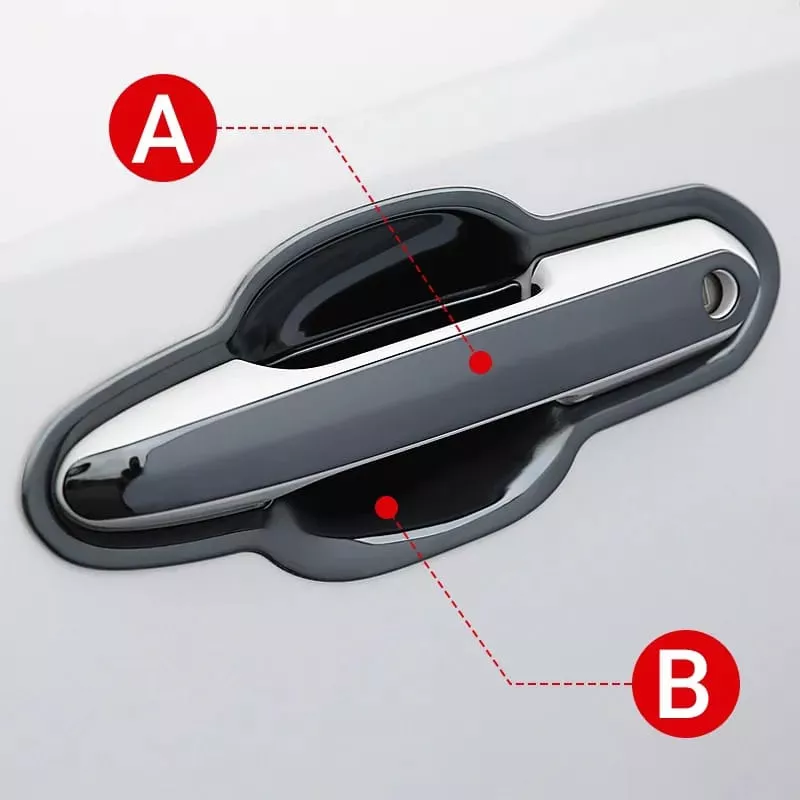 MOLDURA CUBIERTA PROTECCIÓN MANIJA ACERO INOXIDABLE RAV4 NEG - 2