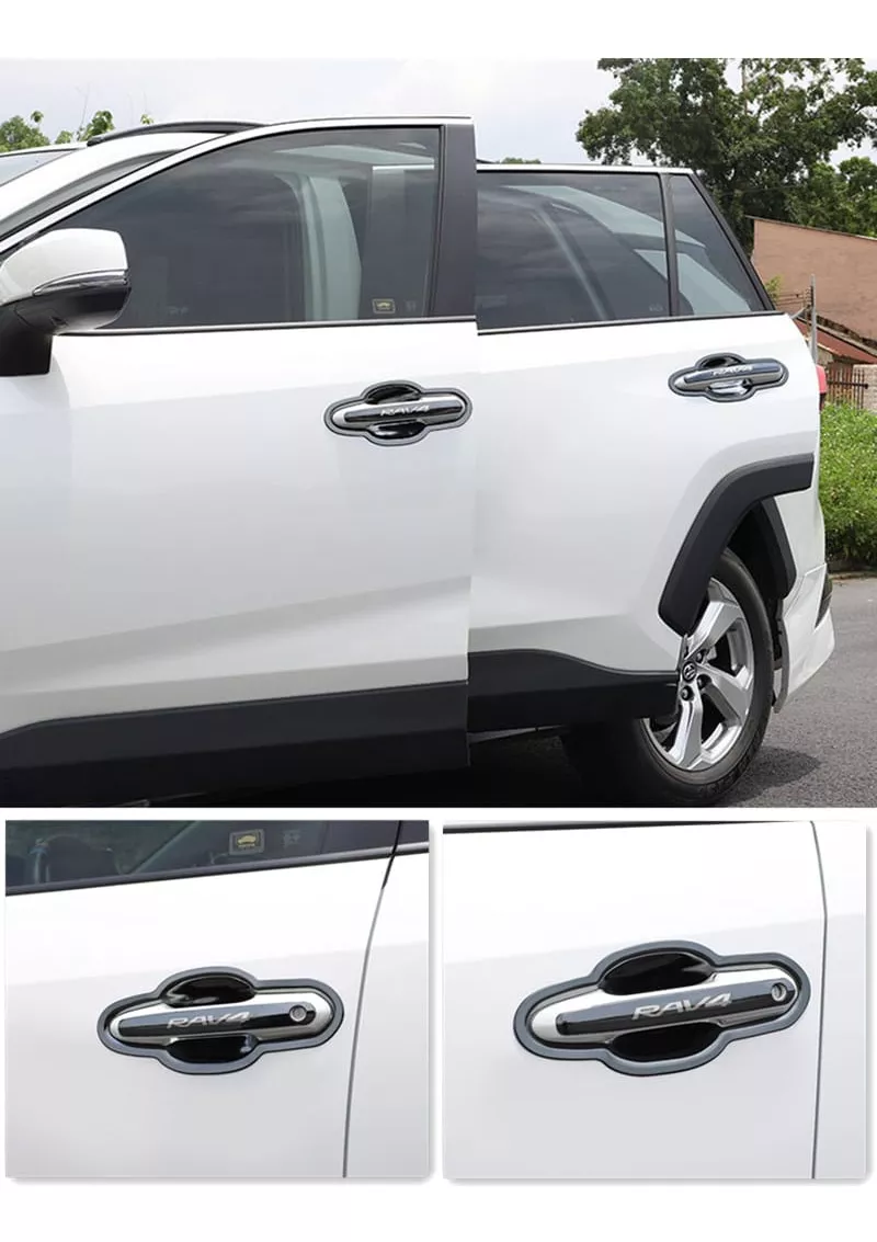 MOLDURA CUBIERTA PROTECCIÓN MANIJA ACERO INOXIDABLE RAV4 NEG - 5