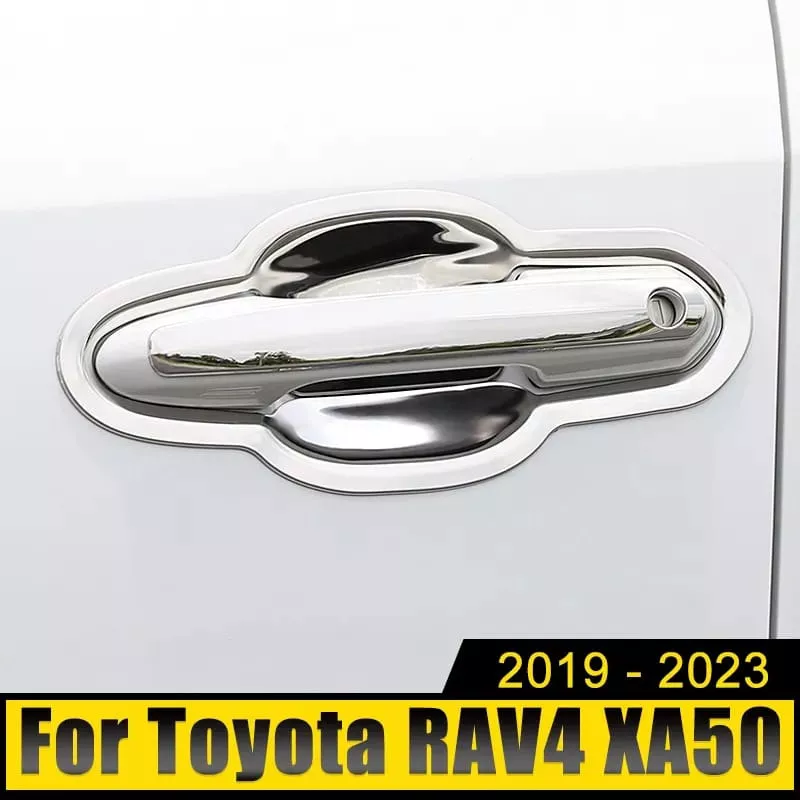 MOLDURA CUBIERTA PROTECCIÓN MANIJA ACERO INOXIDABLE RAV4 CRO - 5