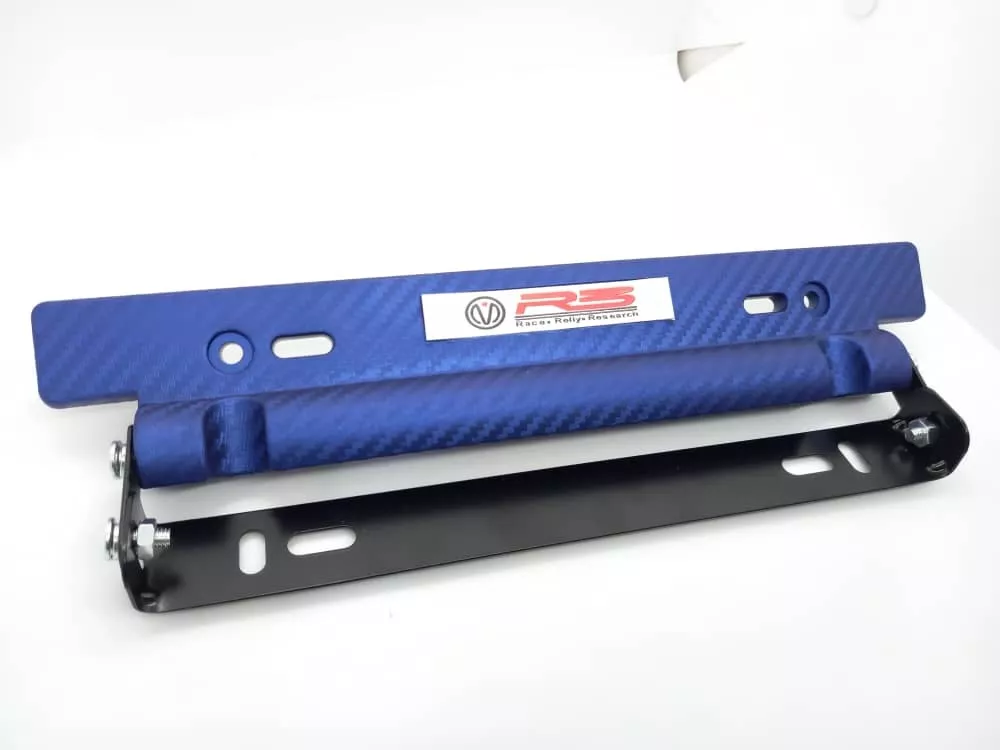 PORTA PLACA PATENTE UNIVERSAL TUNNING FIBRA CARBONO RACER A - 1