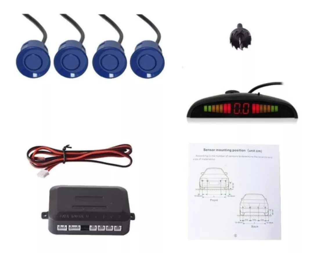 KIT SENSOR RETROCESO AUTOMÓVILES SET 4 SENSORES DE REVERSA A - 4
