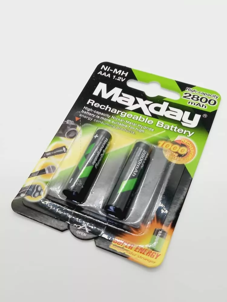 PAR BATERÍAS RECARGABLES PILAS MÁXIMA DURACIÓN AAA 2800MAH - 2