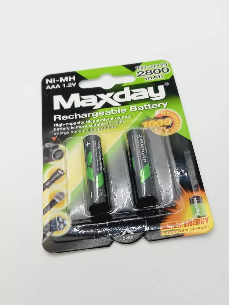 PAR BATERÍAS RECARGABLES PILAS MÁXIMA DURACIÓN AAA 2800MAH - 4