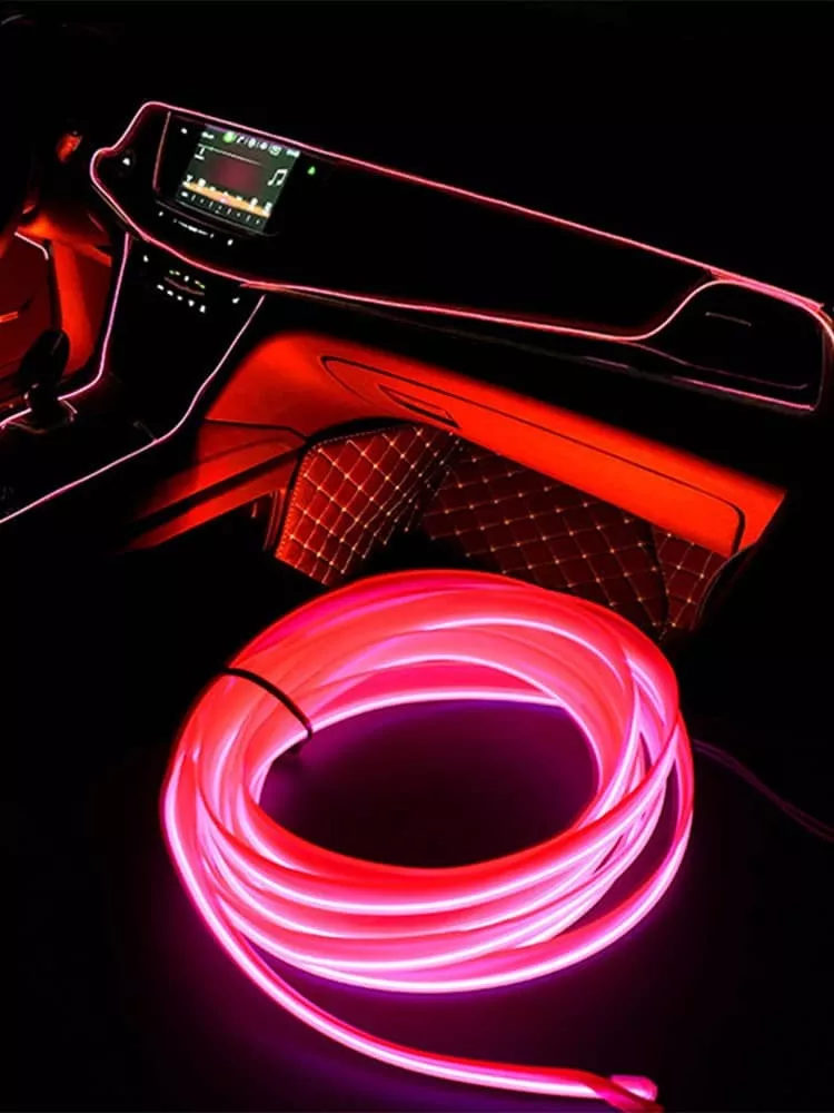 HILO NEÓN TUNNING PARA AMBIENTE INTERIOR AUTO 5MTS UNIVERSAL - 3