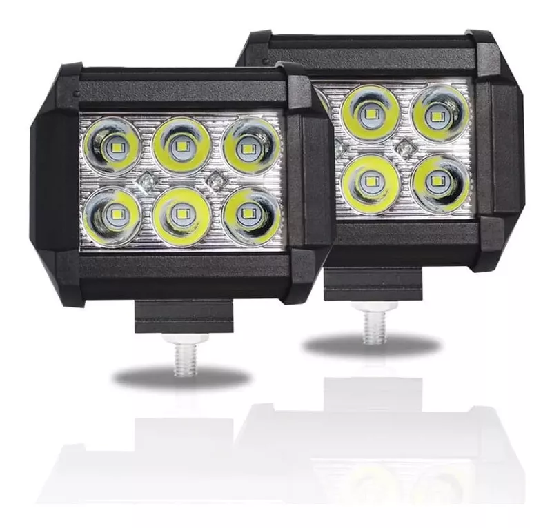 X2 NEBLINEROS 6 LED PARA AUTOS CAMIONETAS, JEEP, 18W 1800LM - 1