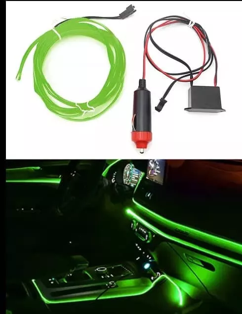 HILO NEÓN TUNNING PARA AMBIENTE INTERIOR AUTO 5MTS UNIVERSAL - 2
