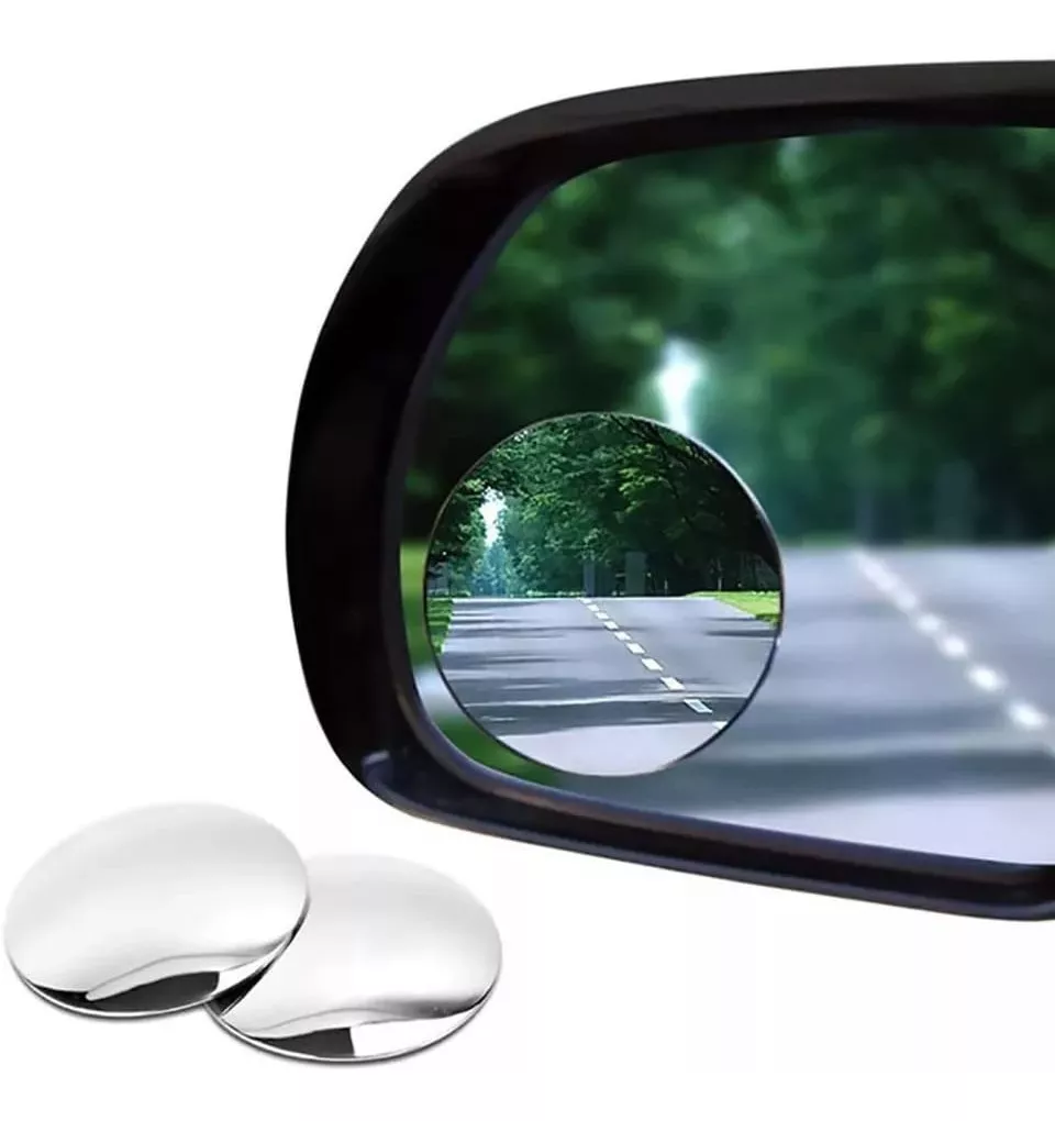 PAR ESPEJOS RETROVISOR AUTO PUNTO CIEGO ZONA MUERTA 360GRADO - 2