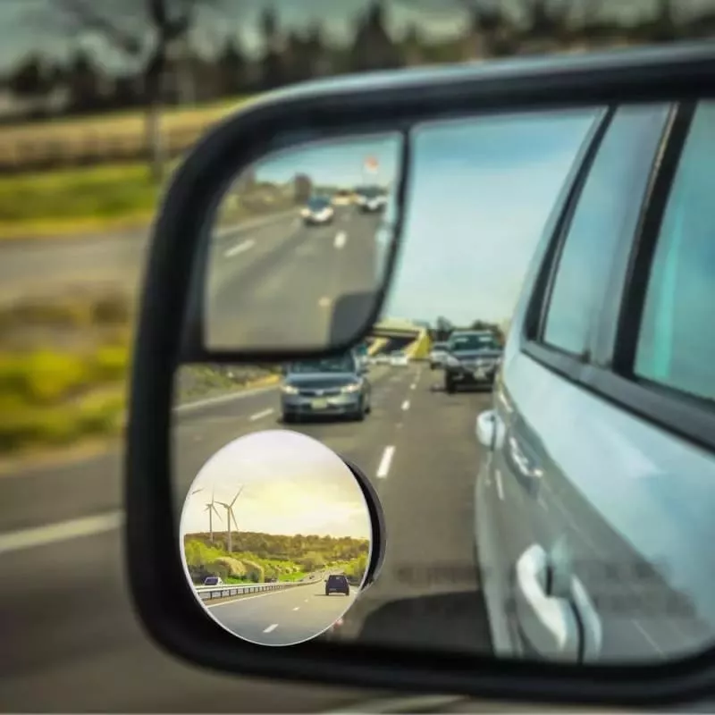PAR ESPEJOS RETROVISOR AUTO PUNTO CIEGO ZONA MUERTA 360GRADO - 5