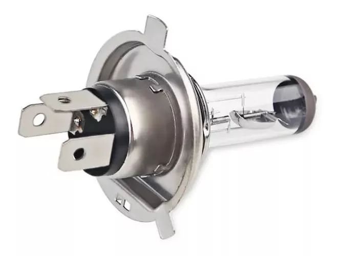 PAR AMPOLLETAS HALÓGENAS AUTOS 12V 55W 3200K MODELO H4 - 1