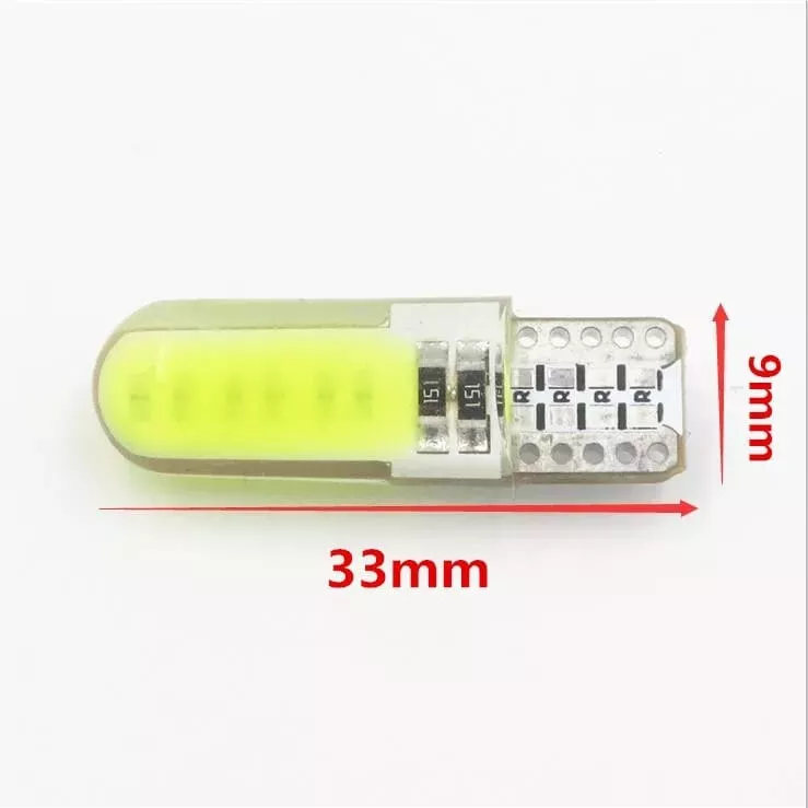 PAR AMPOLLETAS LED COLA PEZ COLOR, POSICIÓN T10 W5W 12V VERD - 4