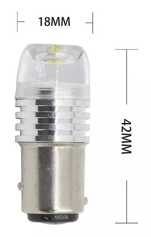 PAR AMPOLLETAS LED 1 CONTACTO 5W 1156 LUZ CRUCE O REVERSA - 2