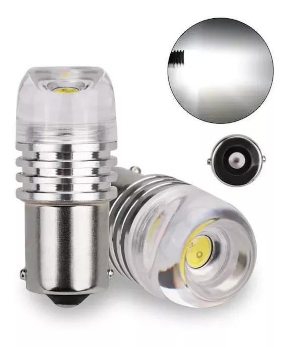 PAR AMPOLLETAS LED 1 CONTACTO 5W 1156 LUZ CRUCE O REVERSA - 4