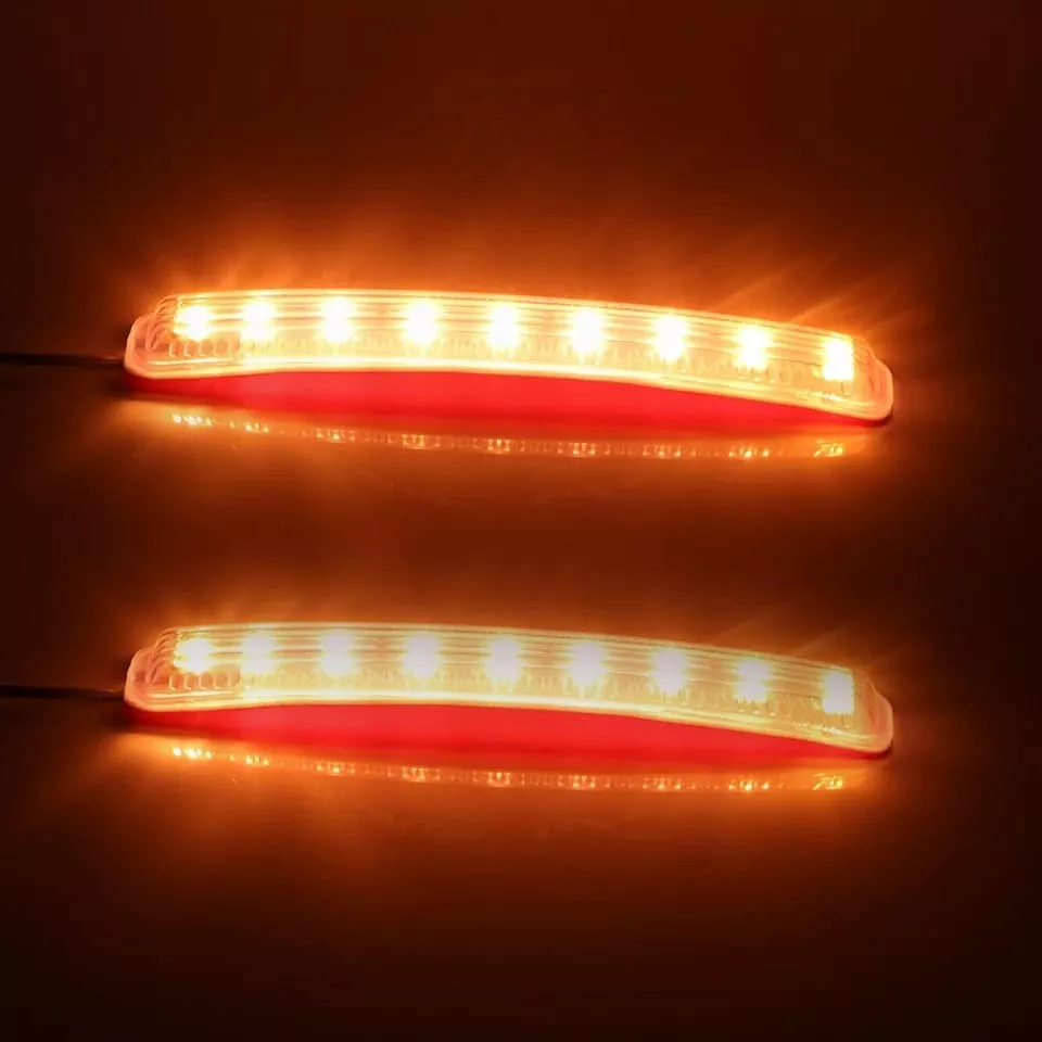 LUZ LED DE CRUCE AMBAR PARA ESPEJO RETROVISOR DE AUTO - 5