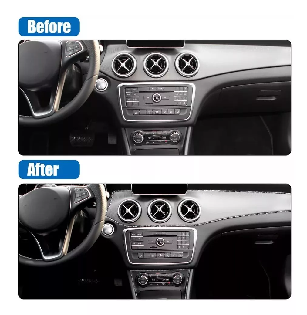 ROLLO MOLDURA EMBELLECEDORA DECORATIVA INTERIOR AUTO CARBONO - 2