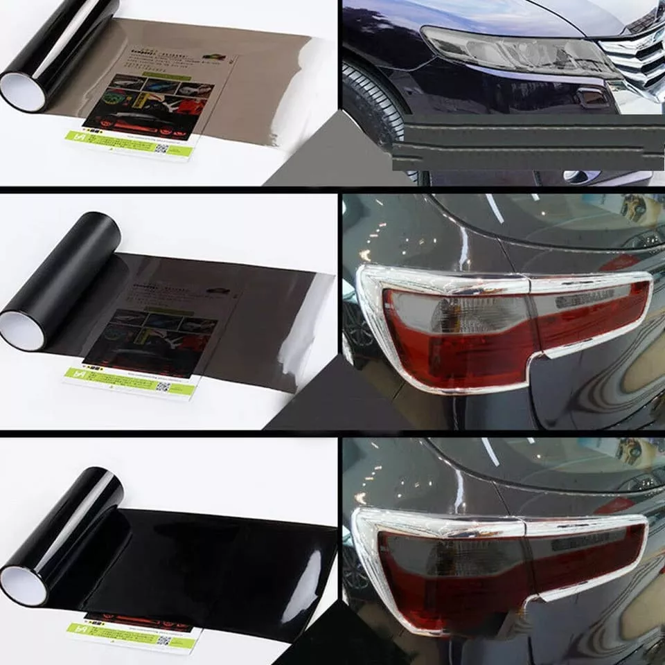 VINILO ADHESIVO DECORATIVO PARA FOCOS DE AUTOS 1MTR X 30CM - 2