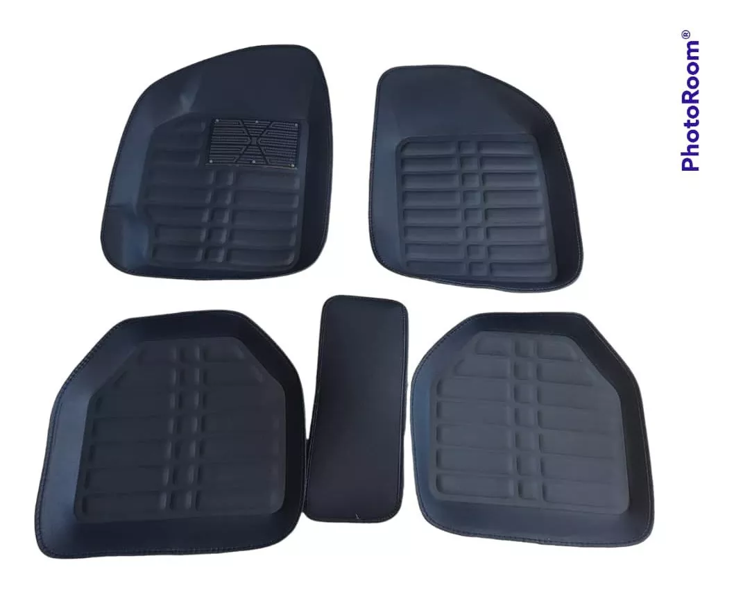 SET ALFOMBRA PISO TAPETE AUTO UNIVERSAL TIPO BANDEJA 5 PIEZA - 4
