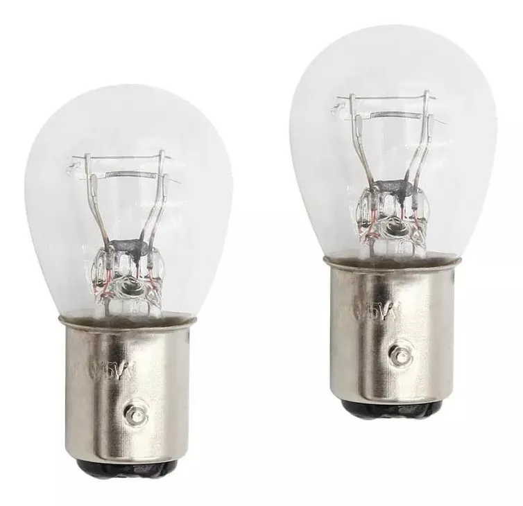 PAR AMPOLLETAS HALÓGENA AUTOS 12V 21/5W 3200K DOBLE CONTACTO - 1