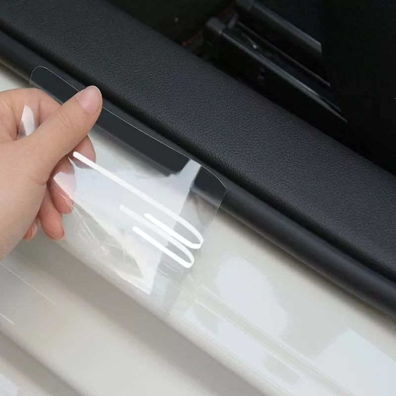 PEGATINA CUBRE SOCALOS PISADERAS VINILO TRANSPARENTE GEELY - 2