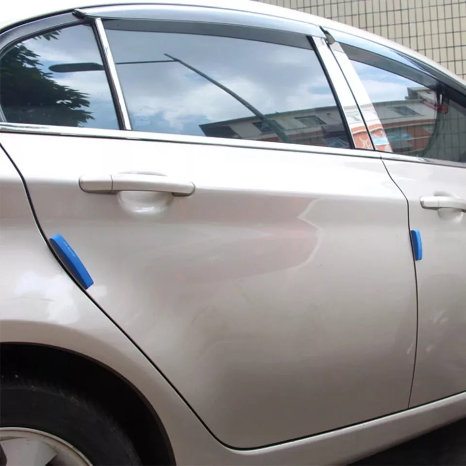 X4TIRA TOPE PUERTA GOMA EVA AUTOADHESIVO PARA AUTO AZUL - 2