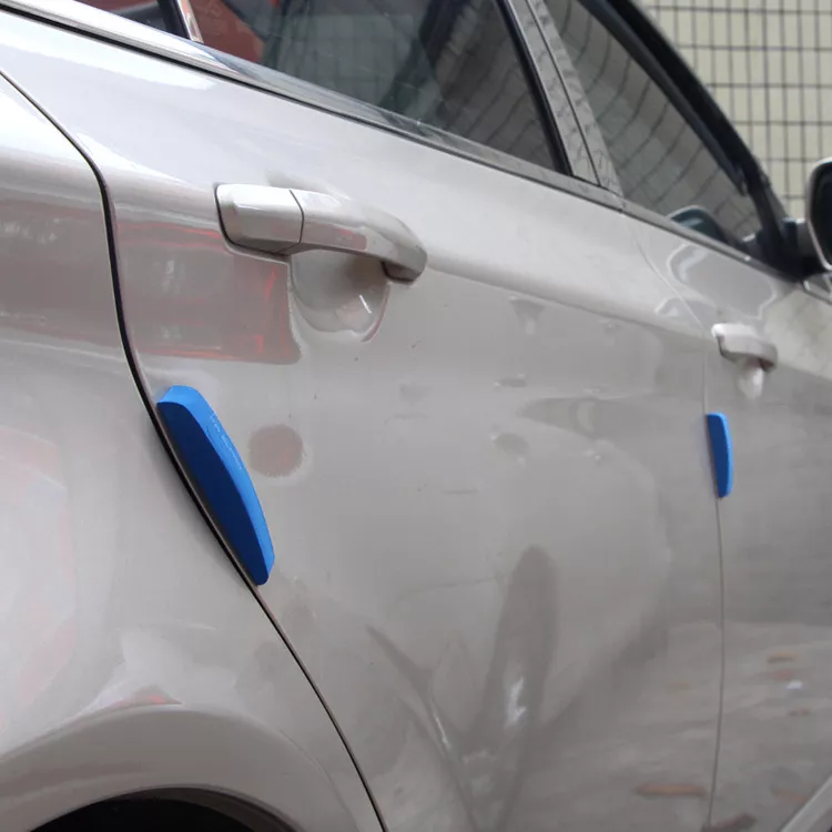 X4TIRA TOPE PUERTA GOMA EVA AUTOADHESIVO PARA AUTO AZUL - 4
