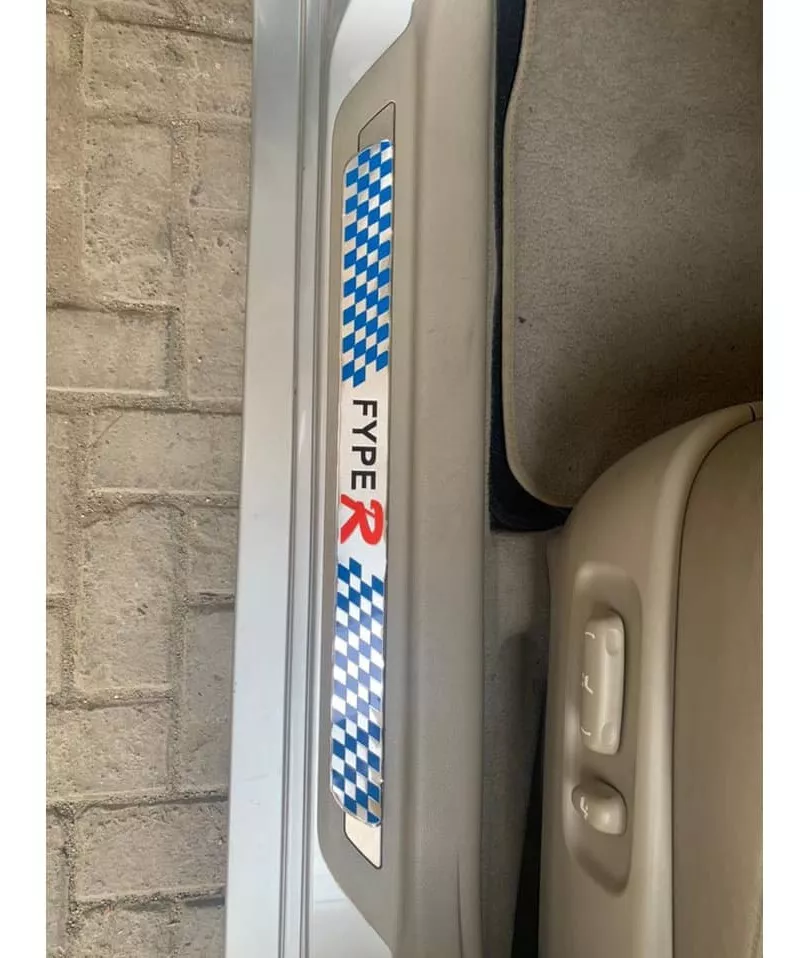 PAR CUBRE SOCALO PISADERA PUERTA AUTO 50CM X 4CM CUADRO AZUL - 3