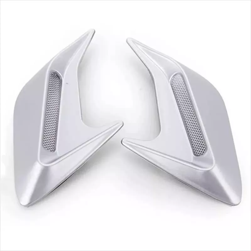 X2 TOMA FLUJO AIRE TUNNING PARA LATERAL AUTOS PLATEADO - 4