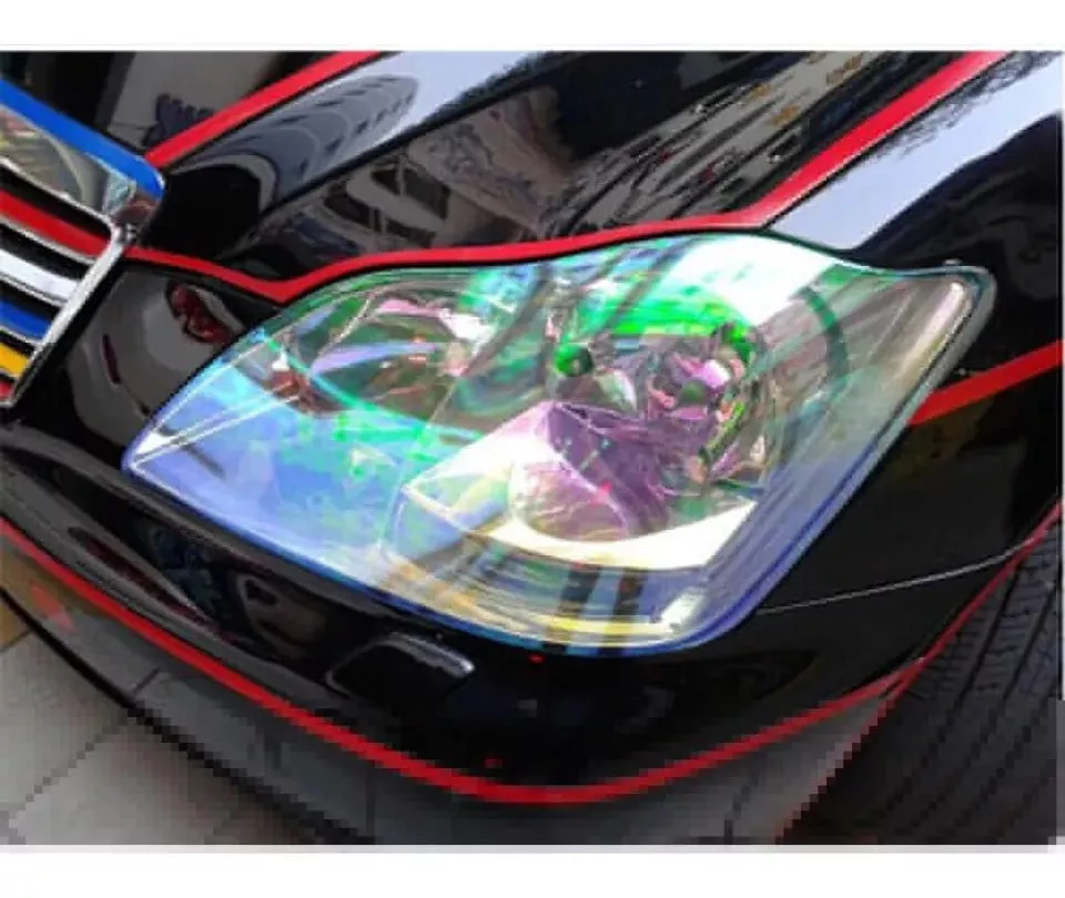 VINILO ADHESIVO DECORATIVO FOCO AUTO TORNASOL TRANS 1MTX30CM - 3