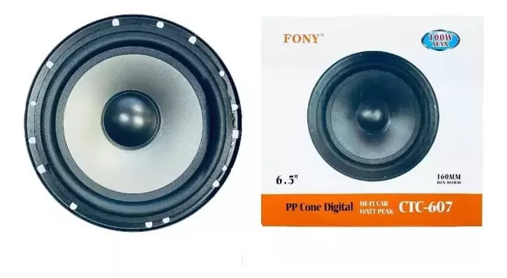 PAR DE MEDIOS 6.5 PULGAS 16CM 100WATTS 4 OHMS MOD-CTC-607 - 4