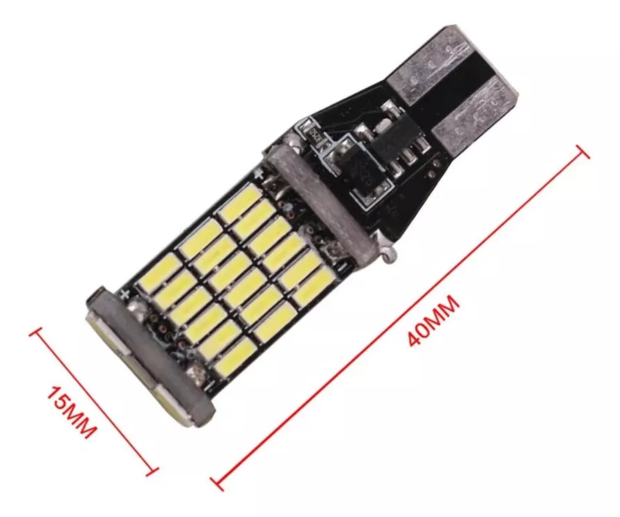 AMPOLLETAS LED SOCKET: T15, W16W CAN BUS VOLTAJE - 3