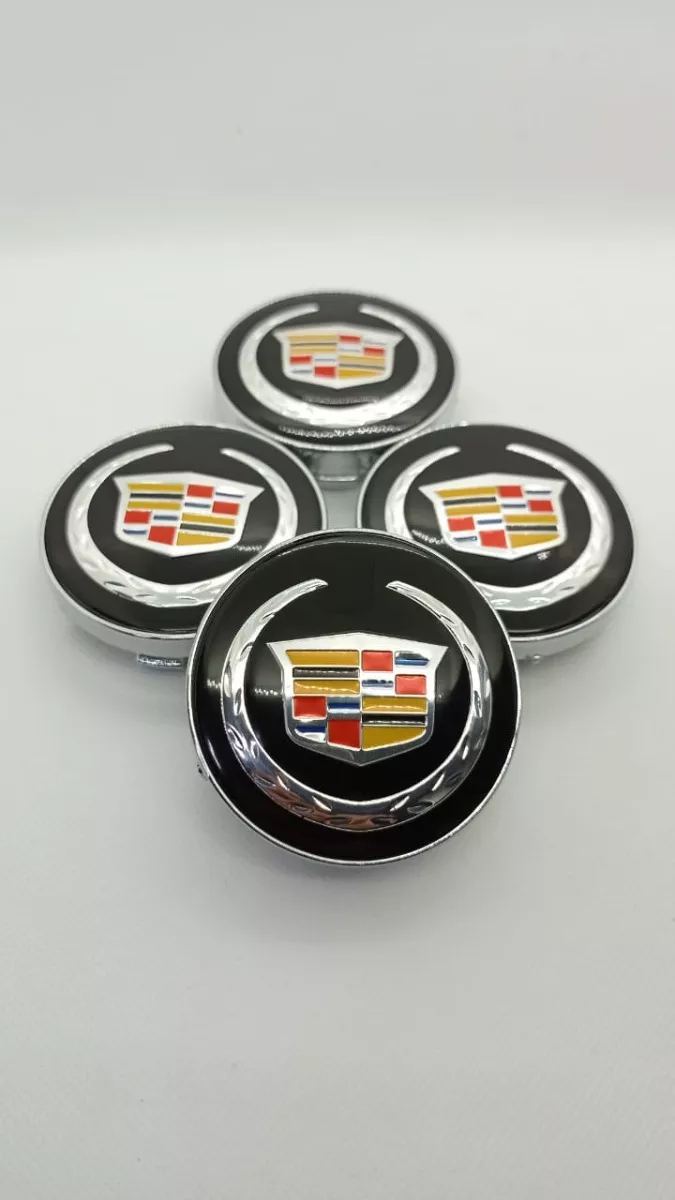 SET X4 TAPA CENTRO DE LLANTAS DE AUTOS 56MM CADILLAC N/P - 2