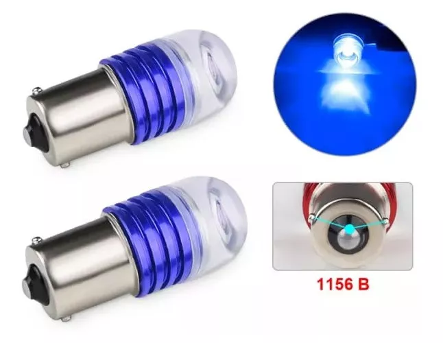 PAR AMPOLLETAS LED 1 CONTACTO 5W 1156 LUZ CRUCE O REVERSA - 1