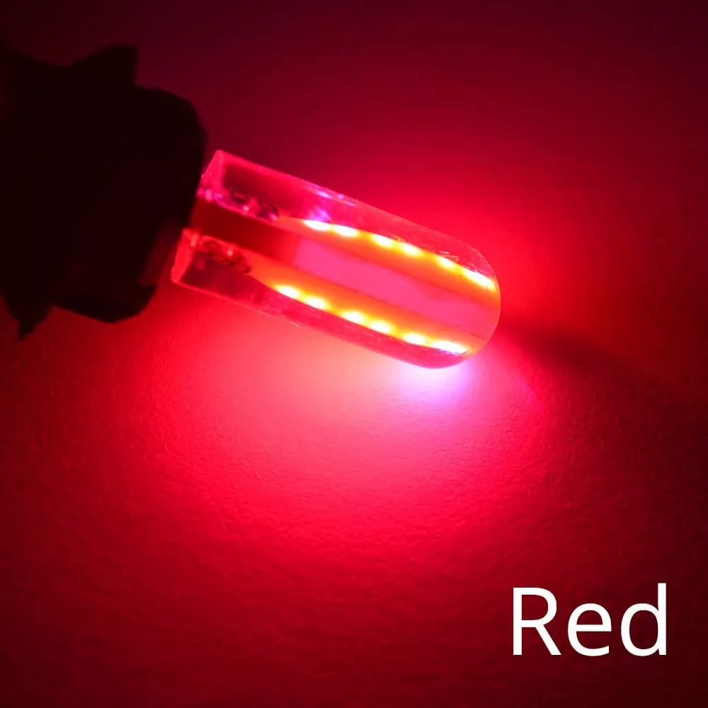 PAR AMPOLLETAS LED COLA PEZ COLOR, POSICIÓN T10 W5W 12V ROJO - 2
