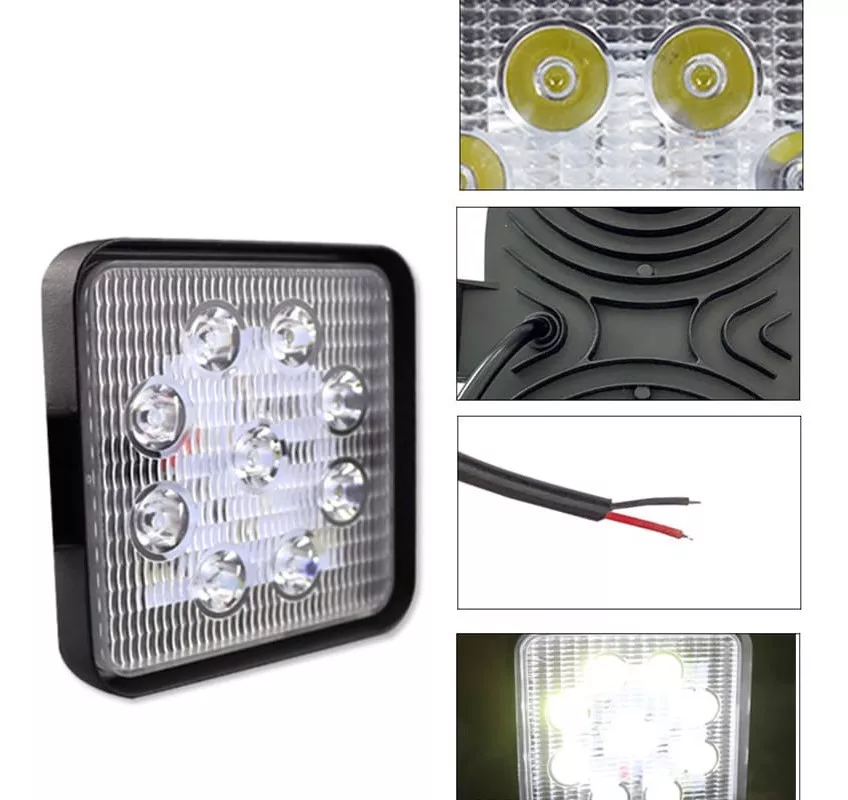 PAR DE NEBLINEROS LED 27WATT 2090LM C/U CUADRADO 10.5X10.5CM - 4