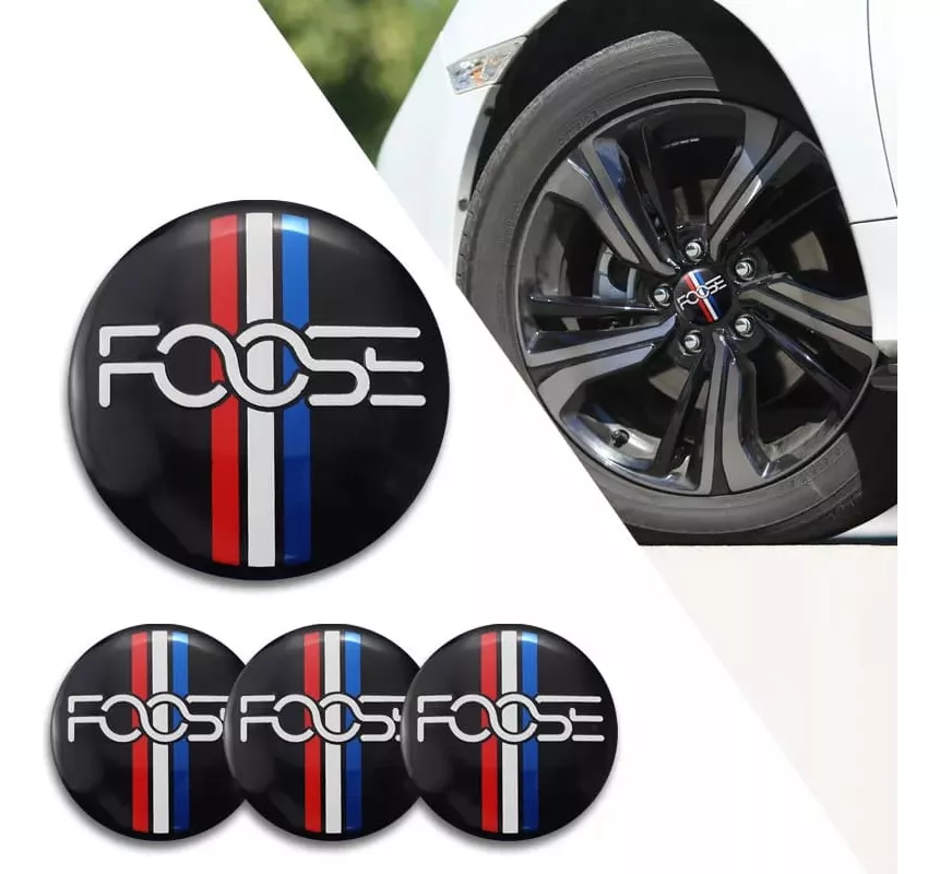 TAPA CENTRO DE LLANTAS DE AUTOS 56 MM UNIVERSAL FOOSE - 3