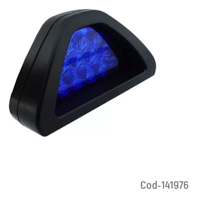 TERCERA LUZ FRENO AUXILIAR MODELO F1 STROBO TRIANGULAR AZUL - 1