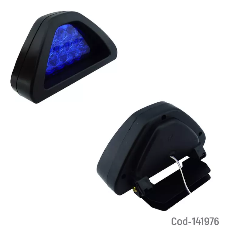 TERCERA LUZ FRENO AUXILIAR MODELO F1 STROBO TRIANGULAR AZUL - 2