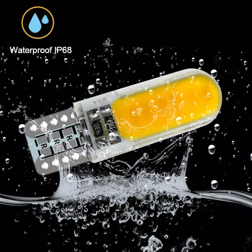 PAR AMPOLLETA LED COLA PEZ COLOR POSICIÓN T10 W5W 12V AMBAR - 4