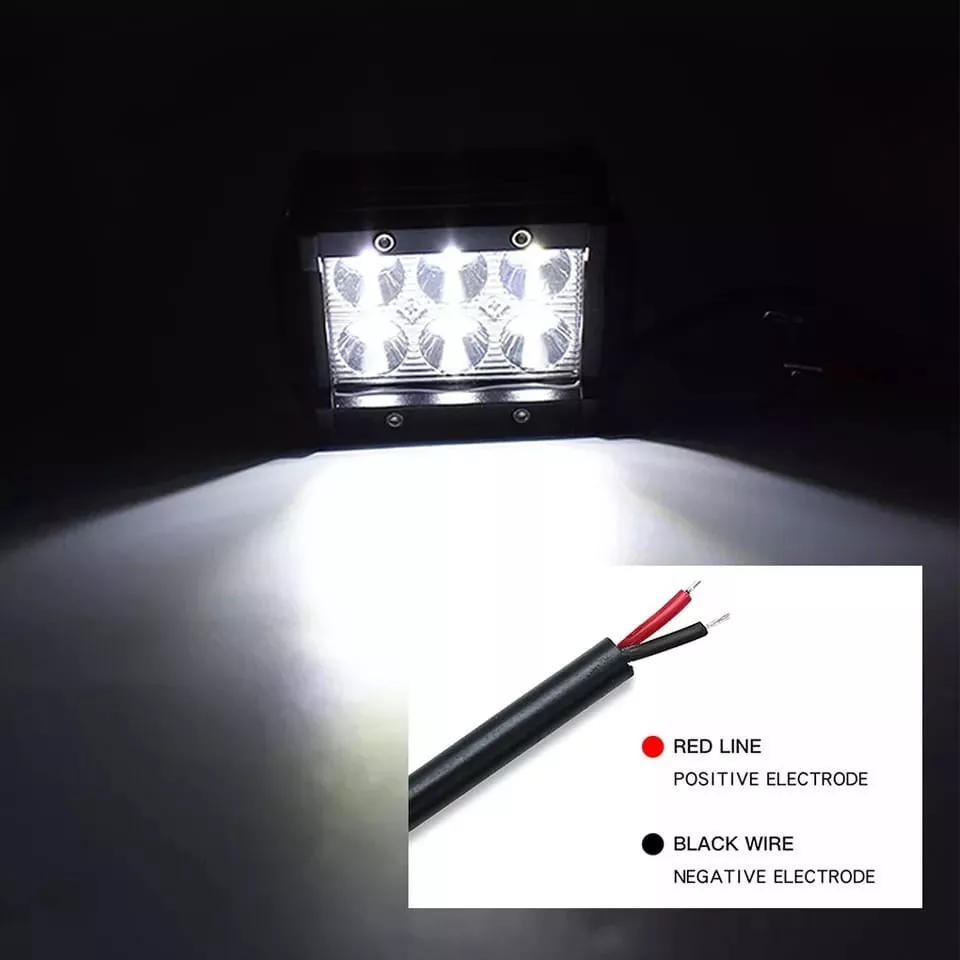 NEBLINERO 6 LED PARA AUTOS CAMIONETAS JEEP 18W 4 PULGADAS - 4