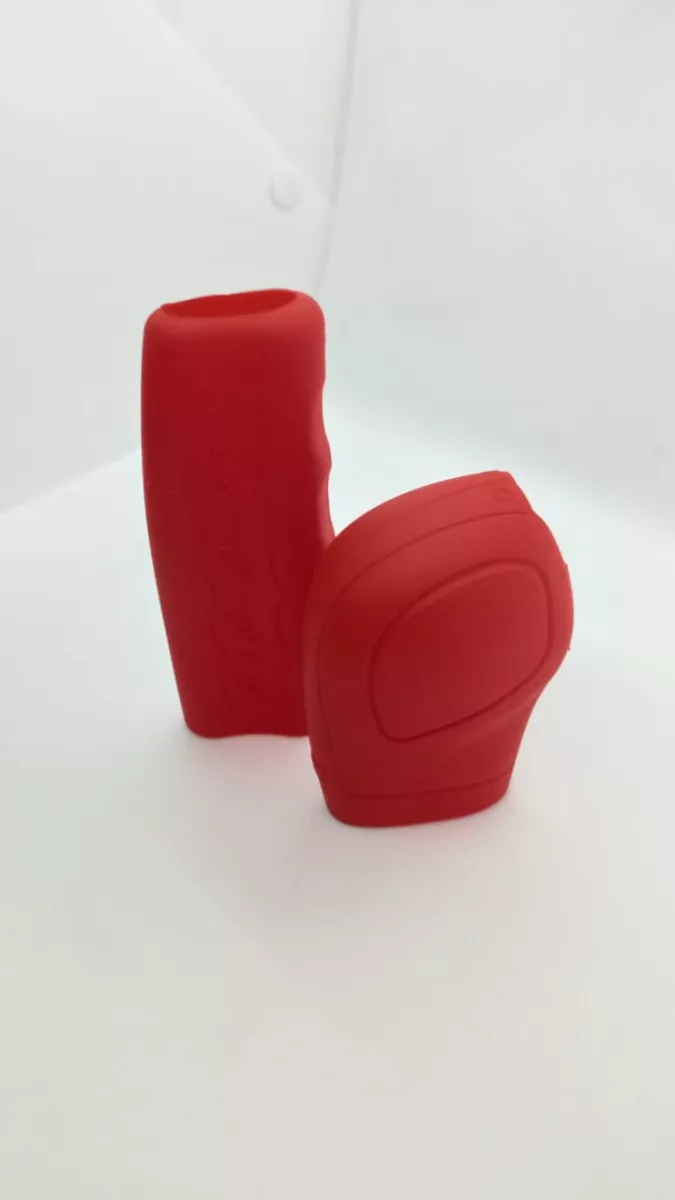 SET FUNDA POMO PERILLA CAMBIO FUNDA PALANCA GEL ROJO - 4