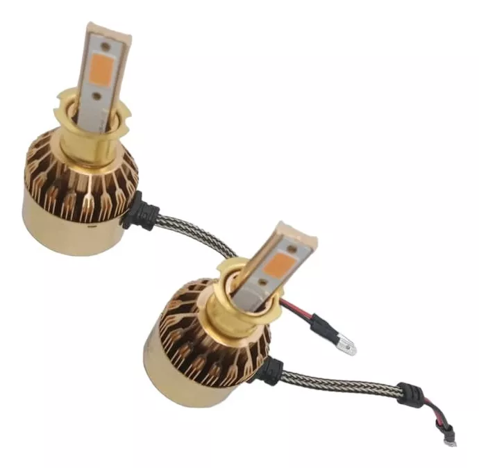 PAR AMPOLLETAS TURBOLED H3 12.000LM 100WATTS 12V ROSADO - 1