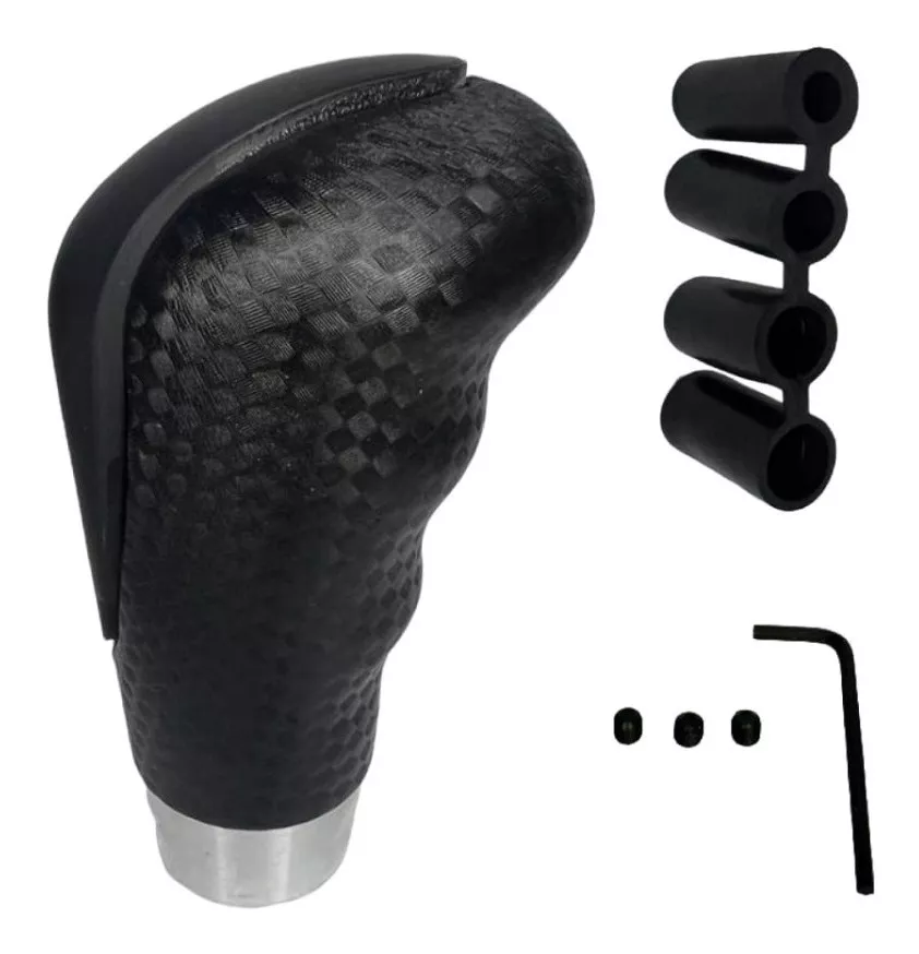 POMO PERILLA PALANCA CAMBIOS AUTO TIPO FIBRA CARBONO NEGRO - 1