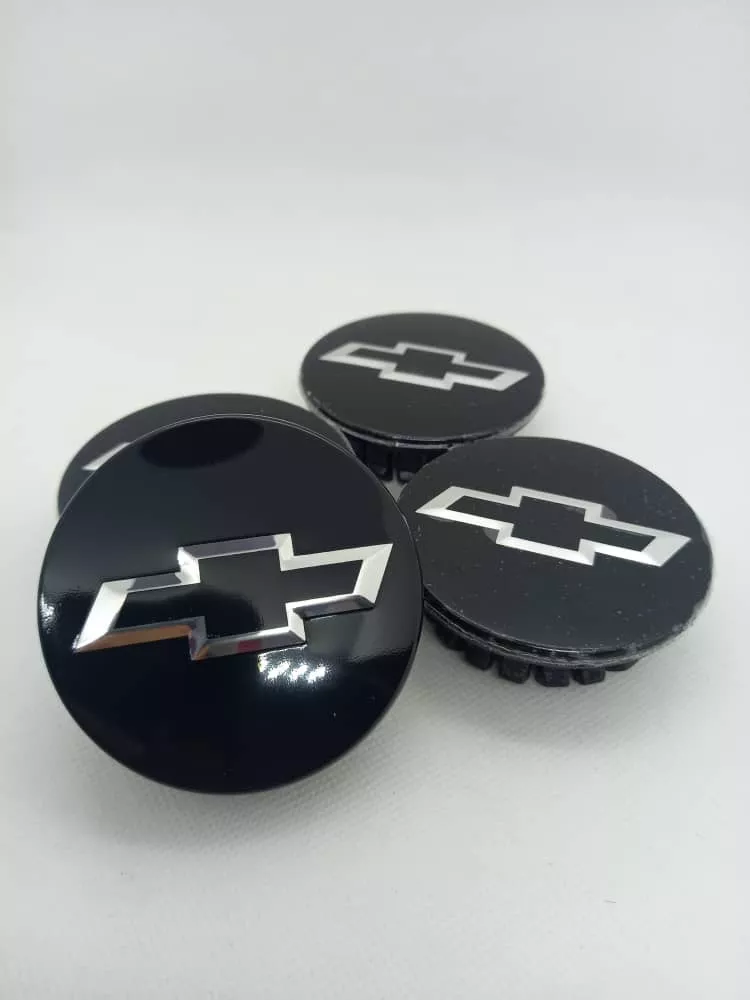 SET X4 TAPA CENTRO LLANTAS DE AUTOS 59MM CHEVROLET NEGRA - 3