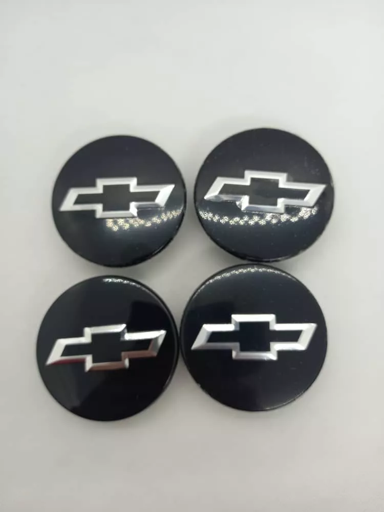 SET X4 TAPA CENTRO LLANTAS DE AUTOS 59MM CHEVROLET NEGRA - 4