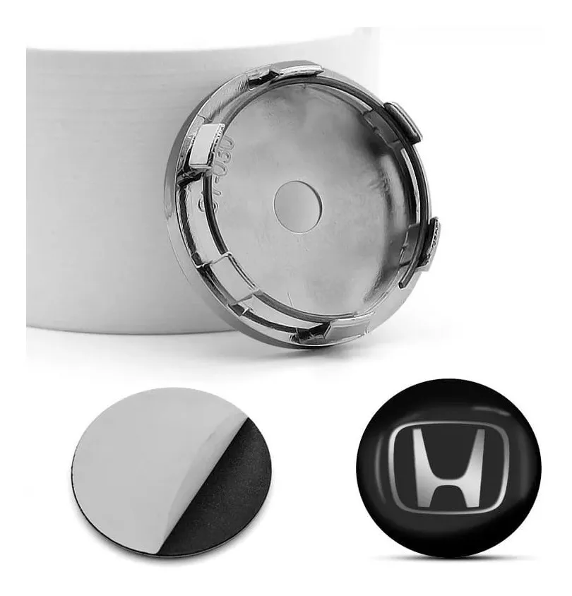 SET X4 TAPA CENTRO LLANTAS AUTOS 56MM UNIVERSAL HONDA - 3