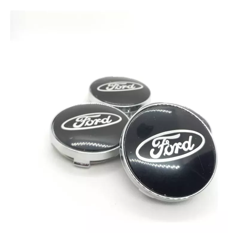 SET X4 TAPA CENTRO DE LLANTAS DE AUTOS 60MM UNIVERSAL NE/PLA - 4