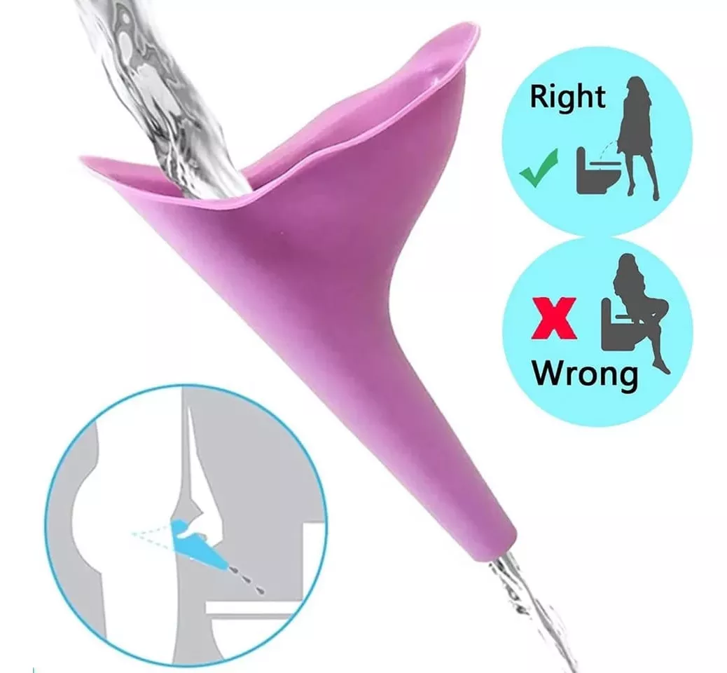 URINARIO PORTÁTIL FEMENINO EMERGENCIA REUTILIZABLE PURPURA - 2