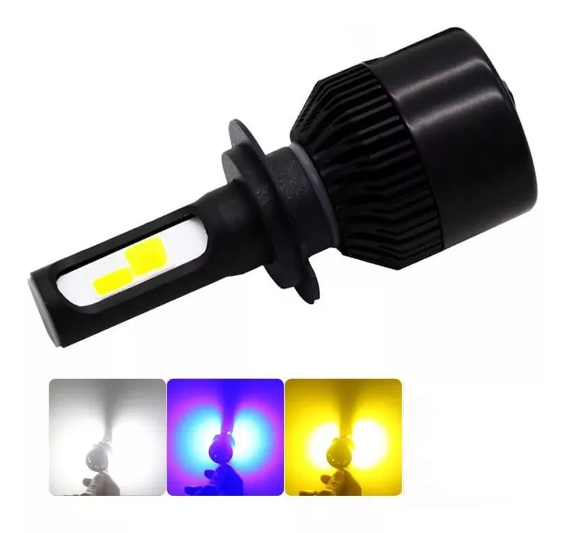 PAR DE AMPOLLETAS TURBOLED TRICOLOR MODELOS DISPONIBLES H1 - 2