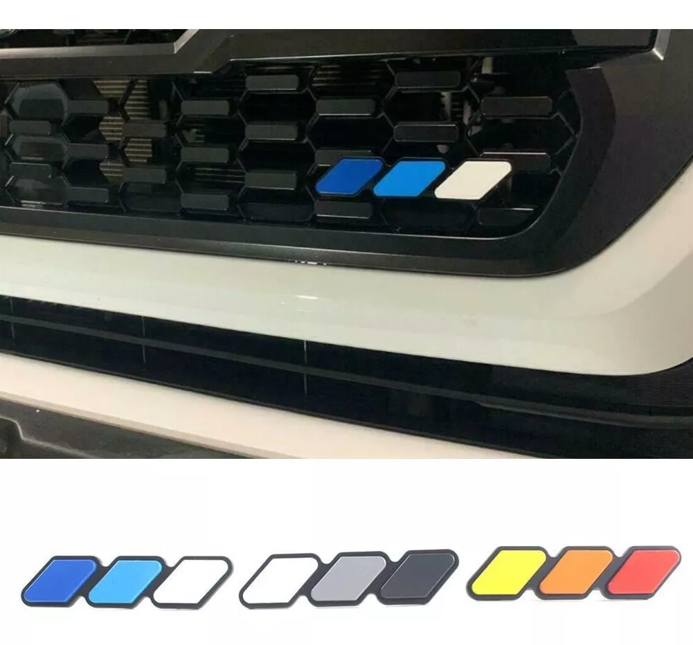 EMBLEMA INSIGNIA REJILLA TRICOLOR ACRÍLICO TOYOTA AZUL - 5