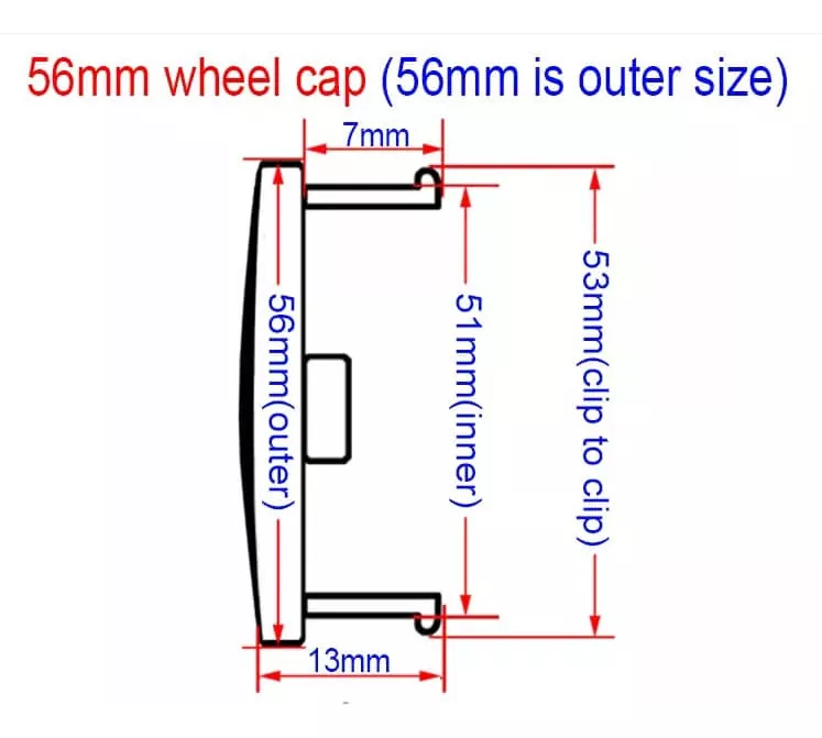 SET X4 TAPA CENTRO DE LLANTAS DE AUTOS 56MM UNIVERSAL CHERY - 4
