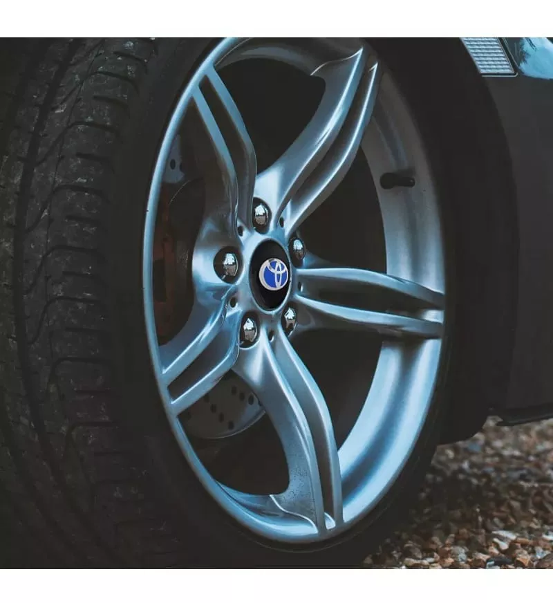 SET X4 TAPA CENTRO LLANTAS AUTOS 60MM UNIVERSAL TOYOTA L/A - 4
